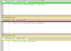 Colored tabs connections with SSMS Tools Pack